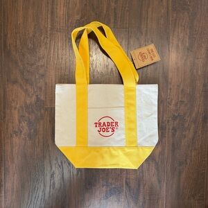 NWT- Trader Joe’s Mini Canvas Tote (Yellow)